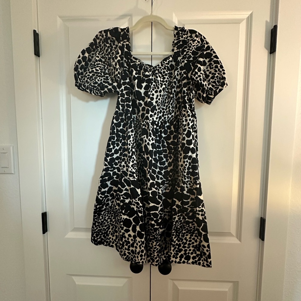 Animal print spotted dress